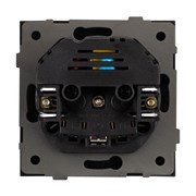 Механизм розетки с USB зарядкой SCT-TENDO-MUAC-PL-GR (230V, 16A) (Arlight, -) 054088