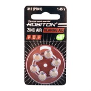 ROBITON HEARING AID R-ZA312-BL6 312 PR41 DA312 V312A BL6(блистер 6шт) 16913