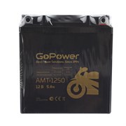 Аккумулятор для мототехники GoPower AMT-1250 12V 5Ah клеммы под болт M5 (1/10) 00-00029098