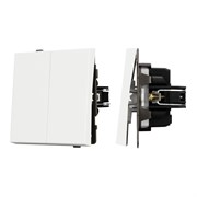 Механизм выключателя двухклавишный непроходной SWT-TENDO-MK02-SFPL-WH (230V, 10A) (Arlight, -) 054547
