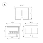 Светильник LTD-DAFNA-GROUND-R130-11W Warm3000 (SL, 10 deg, 230V) (Arlight, IP67 Металл, 5 лет) 061189