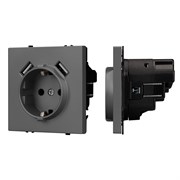 Механизм розетки с USB зарядкой SCT-NOBE-MUAA-SFPL-GR (230V, 16A) (Arlight, -) 054291