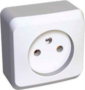 ЭТЮД Розетка наружная без заземления со шторками белая PA16-002B Systeme Electric PA16-002b