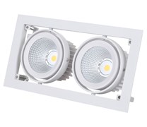 Корпус для встраиваемого, поворотного, карданного LED светильника DL-LED KARDO 2*30W, 38гр, Белый -  DL-2000000727998