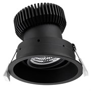Корпус светодиодного встраиваемого поворотного светильника DL-LED DEEP 22Вт, 18гр, черный DL-D3-3016-B18