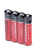 Батарейки  МИЗИНЧИКОВЫЕ MINAMOTO Heavy Duty R03 SR4, в упак 60 шт 11591Б