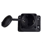 F106 Розетка с заз. FAR каучук 16А IP44 F106