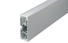 Профиль с экраном S2-WALL-X2-H128-2500 ANOD+OPAL (arlight, Алюминий) 021179