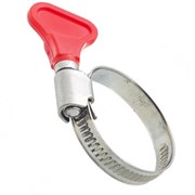 Хомут обжимной 20-32мм с бабочкой нержавеющая сталь 112846