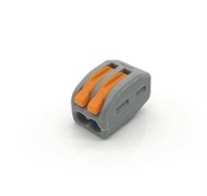 SL 222-412 (CM-222-2P 100шт в уп.) 2х0,08-4/2,5 мм2, аналог WAGO - клемма универсальная строительно-монтажная 2000000800738