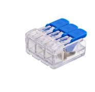 SL 221-413 (CM-221-3P 100шт в уп.) 3х0,08-4/2,5 мм2, аналог WAGO - клемма универсальная строительно-монтажная 2000000800783