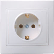 РС10-3-КБ Розетка 1местн. c з/к без защ.штор. 16А КВАРТА (белый) ИЕК ERK14-K01-16-DM