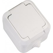 Розетка  с крышкой (з) накладная Мakel Nemli Yer 18304