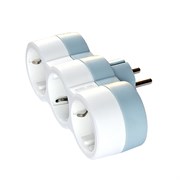 Многорозеточный блок 3 x 2К+3 - серия Элиум - с кронштейном для крепления к стене - 16 А - гориз. подключение - белый 050656