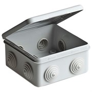 TYCO Коробка распределительная 100х100х50мм откидная крышка 8 вводов IP54 67045