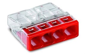 2273-204   4 конт., одноразовая, без смазк. Cu, 24A 450V - клеммная колодка WAGO 2273204