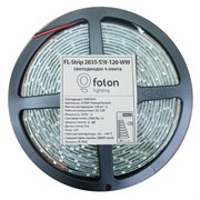 FL-Strip 2835-    SW120-  WW       т.бел 24.0W/m  DC-12V  IP65 10*5000mm   2500lm/m 610522