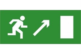 Эвакуационный знак ЭП04 Направо вверх 140x280 мм ЭП04 140280
