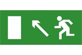 Эвакуационный знак ЭП05 Налево вверх 140x280 мм ЭП05 140280