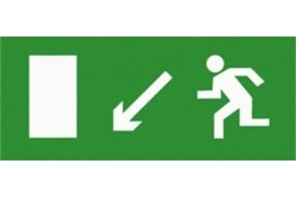 Эвакуационный знак ЭП06 Направо вниз 140x280 мм ЭП06 140280