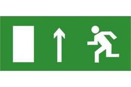 Эвакуационный знак ЭП11 Направление прямо (левосторонний) 140x280 мм ЭП11 140280