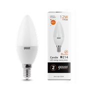 Лампа Gauss Elementary Свеча 12W 880lm 3000K Е14 LED 1/10/100 33112