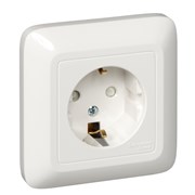 Розетка евро 1 ОП ''Прима''с монт.плитой 16А RA16-003-1M-B