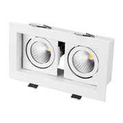 Светильник CL-KARDAN-S180x102-2x9W Day (WH, 38 deg) (Arlight, IP20 Металл, 3 года) 024138