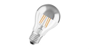 Лампа CL A MIRROR 6.5W/827 230V FIL E27  650Lm d60*105 15000h OSRAM (ЗЕРК. КУПОЛ) - 4058075287365