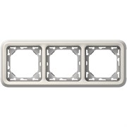 Plexo Рамка 3 поста белая +суппорт для 3-механизмов (69698) 069698