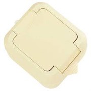 Розетка  с крышкой (з) накладная крем Мakel Nemli Yer 18204