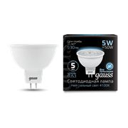 Лампа Gauss MR16 5W 530lm 4100K GU5.3 LED 1/10/100 101505205