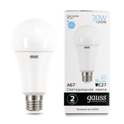 Лампа Gauss Elementary A67 30W 2390lm 6500K E27 LED 1/10/50 73239