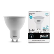 Лампа Gauss Elementary MR16 9W 660lm 4100К GU10 LED 1/10/100 13629