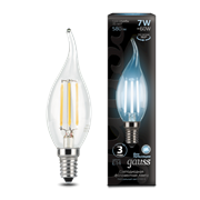 Лампа Gauss Filament Свеча на ветру 7W 580lm 4100К Е14 LED 1/10/50 104801207