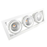 Светильник DL-LED KARDO 3*30W 38гр КОРПУС (H02330) Белый - светодиодного встраиваемого поворотного   DL-2000000728032