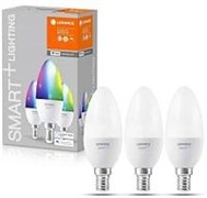 Свеча Лампа светодиодная димм. SMART WIFI 5W (=40W) 200° 470m 230V RGB+2700…6500K матовая E14 LEDV -   (3шт в упаковке) 4058075485938