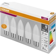 Лампы светодиодные OSRAM LED Value B, 560 лм, 6,5 Вт, 4000К (нейтральный белый свет), Цоколь E27, упаковка 5 шт. 4058075578043