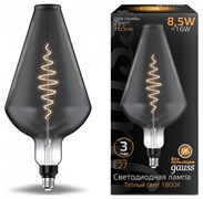 Лампа Gauss Filament Vase 8.5W 165lm 1800К Е27 gray flexible LED 1/2 180802005