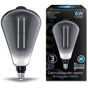 Лампа Gauss Filament ST164 6W 330lm 4000К Е27 gray straight LED 1/6 157802205