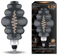 Лампа Gauss Filament Honeycomb 8.5W 165lm 1800К Е27 gray LED 1/2 161802005