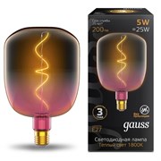 Лампа Gauss Filament V140 5W 200lm 1800К Е27 pink-clear flexible LED 1/6 1010802105