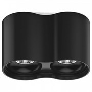 Светильник Gauss Overhead накл дв цил 24W 1600lm 3000K 170-240V IP20 180*100мм черный LED 1/10 HD033