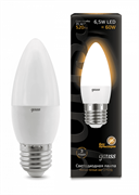 Лампа Gauss Свеча 6.5W 520lm 3000К E27 LED 1/10/100 103102107