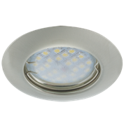 Ecola Light MR16 DL92 GU5.3 Светильник встр. выпуклый Сатин-Хром 30x80 (кd74) FS1612EFY-1