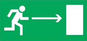 Пиктограмма "Бегущий человек стрелка направо" для светильника Pelastus PL EML 1.1 230х120мм 2000000125896