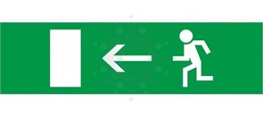 Пиктограмма "Бегущий человек стрелка налево" для светильника Pelastus PL EM 3.0 295x108мм 17082022918