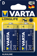 Батарейки VARTA LONGLIFE LR20 D BL2 (блистер 2шт) 4008496525348