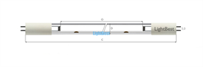Лампа бактерицидная LightBest LBCQ 11W T5 4P 700709019