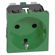 Mosaic-New Розетка с заземлением зеленая 077216 077216